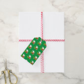 Witte konijn Gelukkig Pasen Cadeaulabel (Met Touw)