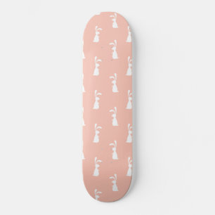 Witte Konijn Gelukkig Pasen Meisjesachtig Roze Pas Persoonlijk Skateboard