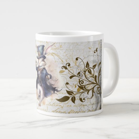 Witte konijn grote koffiekop (Voorkant rechts)