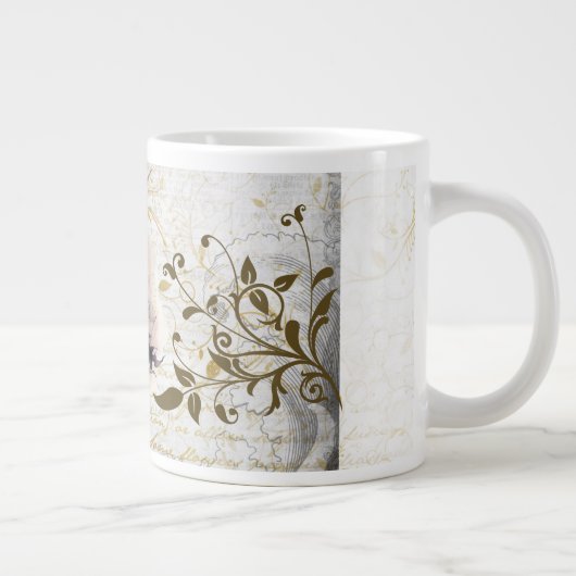 Witte konijn grote koffiekop (Rechts)