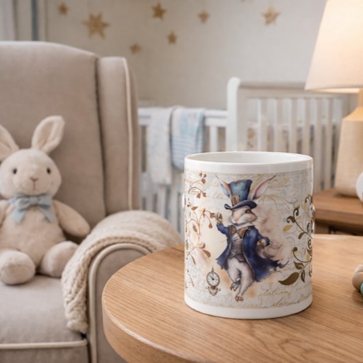 Witte konijn grote koffiekop