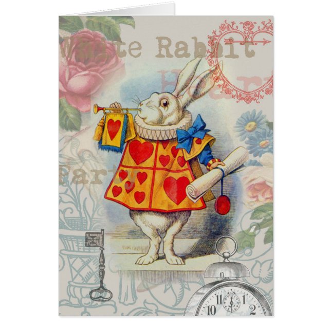 Witte Konijn Hartjes Alice Klassieker (Voorkant)