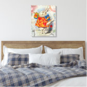 Witte Konijn Hartjes Alice Klassieker Canvas Afdruk (Insitu (Slaapkamer))