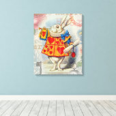 Witte Konijn Hartjes Alice Klassieker Canvas Afdruk (Insitu (Houten vloer))