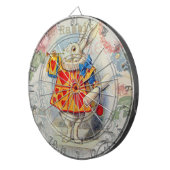 Witte Konijn Hartjes Alice Klassieker Dartbord (Voorkant Rechts)