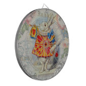 Witte Konijn Hartjes Alice Klassieker Dartbord (Voorkant Links)