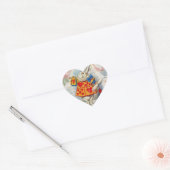 Witte Konijn Hartjes Alice Klassieker Hart Sticker (Envelop)