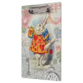 Witte Konijn Hartjes Alice Klassieker Klembord (Links)