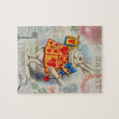 Witte Konijn Hartjes Alice Klassieker Legpuzzel (Horizontaal)