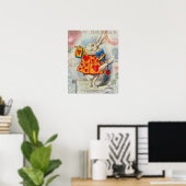 Witte Konijn Hartjes Alice Klassieker Poster (Thuiskantoor)