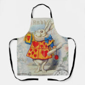 Witte Konijn Hartjes Alice Klassieker Schort (Voorkant)