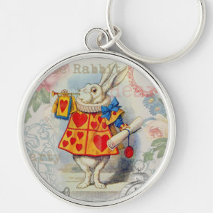 Witte Konijn Hartjes Alice Klassieker Sleutelhanger