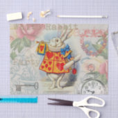 Witte Konijn Hartjes Alice Klassieker Tissuepapier (Craft)