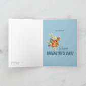 Witte Konijn heraldische kleur CC0676 Tenniel Vale Feestdagen Kaart (Binnen)