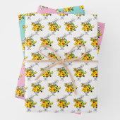 Witte Konijn Hof trompettist Alice in Wonderland 3 Inpakpapier Vel (In situ)