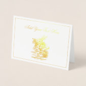 Witte Konijn Hof Trompettist Alice in Wonderland G Folie Kaarten (Voorkant)