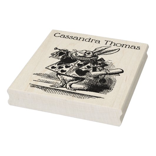 Witte Konijn HofTrompetter Alice in Wonderland Rubberstempel (Stempel)