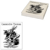 Witte Konijn HofTrompetter Alice in Wonderland Rubberstempel (Gestempeld)