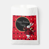 Witte konijn in de Rode Dagen Bedankzakje (Voorkant)