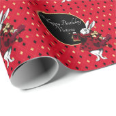 Witte konijn in de Rode Dagen Cadeaupapier (Rol Hoek)