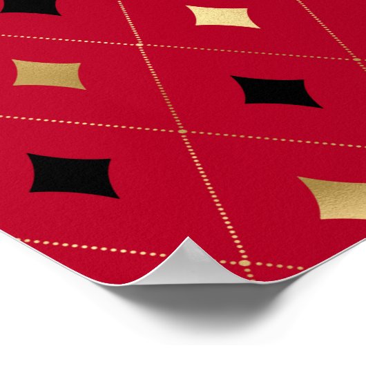 Witte konijn in de Rode Dagen Poster (Hoek)