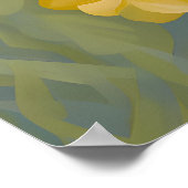 Witte Konijn in Lente Bloemen Poster (Hoek)