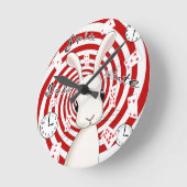 Witte konijn in Wonderland Ronde Klok (Hoek)