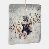 Witte konijn keramisch ornament (Rechts)