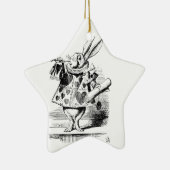 Witte konijn keramisch ornament (Rechts)