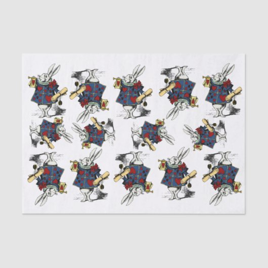 Witte konijn!  klassiek Alice in Wonderland Tissuepapier (Voorkant)