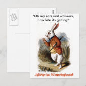 Witte konijn (kleur) briefkaart (Voorkant / Achterkant)