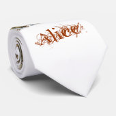 Witte konijn (kleur) stropdas (Opgerold)