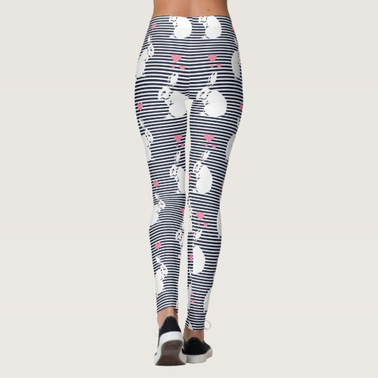 Witte konijn leggings (Achterkant)