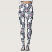 Witte konijn leggings (Voorkant)