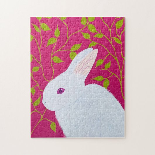 witte konijn legpuzzel (Verticaal)