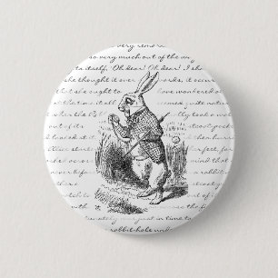 Witte konijn - Lieve hemel. Lieve help. Ik zal te Ronde Button 5,7 Cm