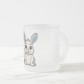 Witte Konijn Matglas Koffiemok (Voorkant rechts)