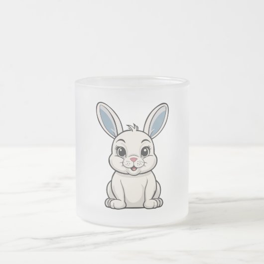 Witte Konijn Matglas Koffiemok (Center)
