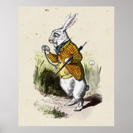 Witte konijn met horloge, Alice in Wonderland Poster