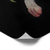 Witte Konijn met Klaprozen - Giclee Print van (Hoek)