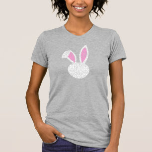 Witte Konijn met Patroon T-shirt