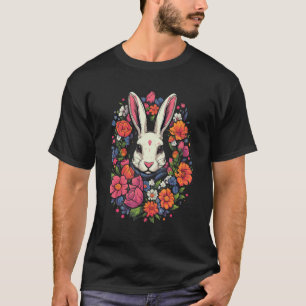 Witte Konijn omringd door Bloemen Eigenaar tuin T-shirt