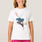 Witte konijn onderweg t-shirt (Voorkant)