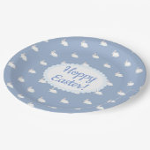 Witte konijn papieren bordje (Gekanteld)