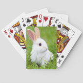 Witte konijn pokerkaarten (Achterkant)