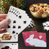 witte konijn pokerkaarten (Insitu)