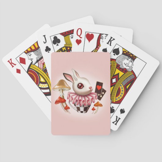 Witte Konijn Pokerkaarten (Achterkant)
