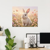 Witte Konijn Poster (Thuiskantoor)
