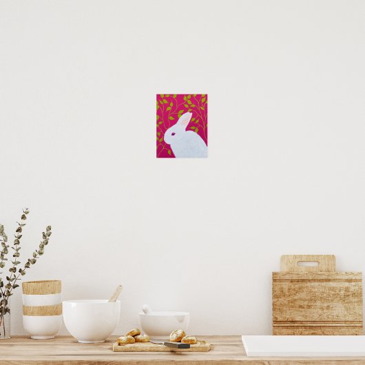 Witte Konijn Poster (Keuken)