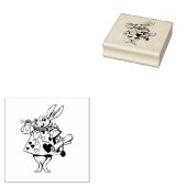 Witte konijn rubber stempel (Gestempeld)